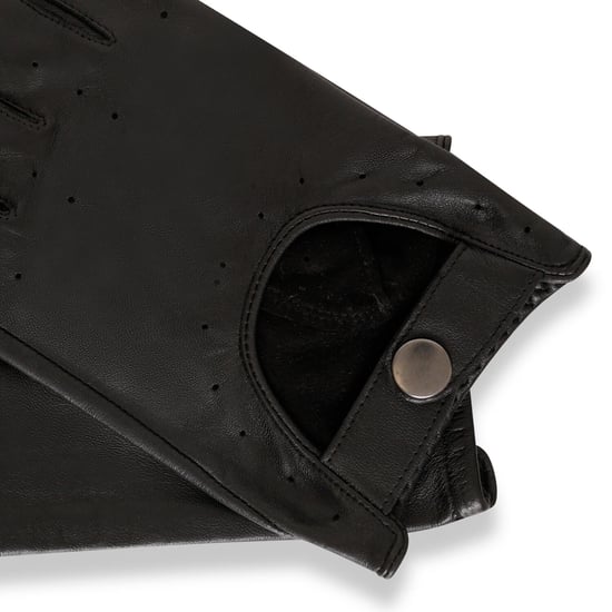Barneys Originals Black Leather Driving Gloves