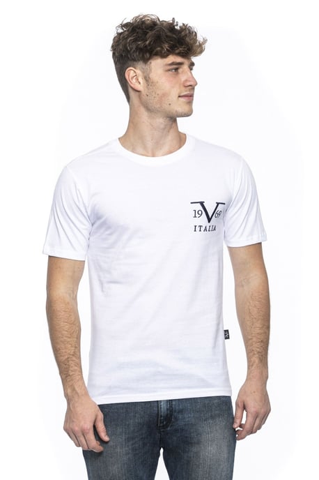 19V69 Italia Mens T-Shirt White Troy White