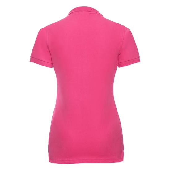 Russell Dames/Dames Stretch Fitted Poloshirt (Fuchsia) - Image 2