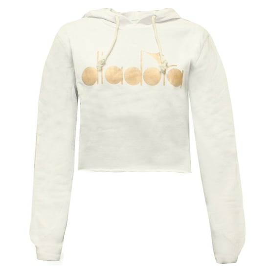 Diadora Cropped Womens White Hoodie