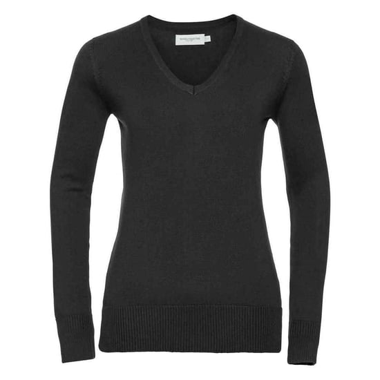 Russell Collection Dames/Dames Marl V Hals Sweatshirt (Zwart) - Image 1