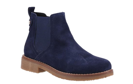 Hush Puppies Maddy Wide Dames Suède Marineblauwe Platte Chelsea Laarzen - Image 2