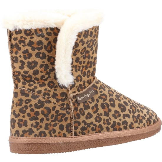 Hush Puppies Dames/dames Ashleigh luipaardprint suède pantoffellaarsjes (Bruin) - Image 2