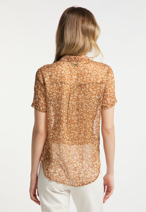 Dreimaster Blouse Dames kameel - Image 4