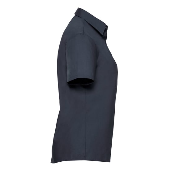 Russell Collection Dames/Dames Klassiek Polycotton Easy-Care Overhemd met Korte Mouwen (Franse marine) - Image 3