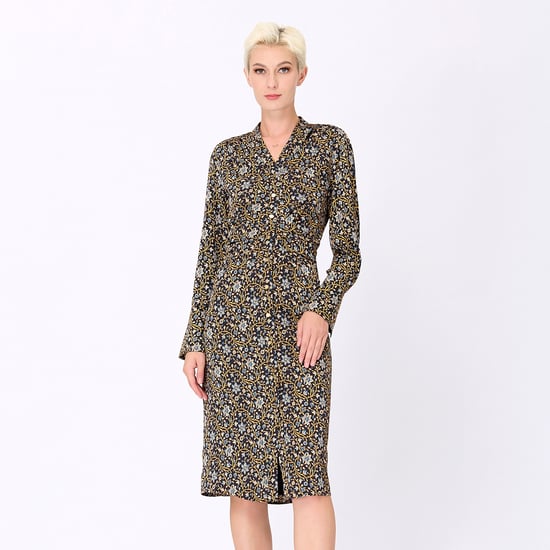 Art-Deco print shirt-jurk - Image 4