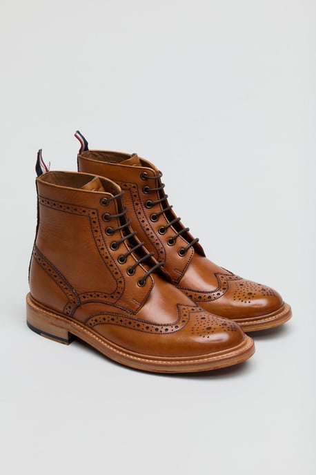 Ben Sherman Arthur Leder Heren Laarzen Bruin - Image 1