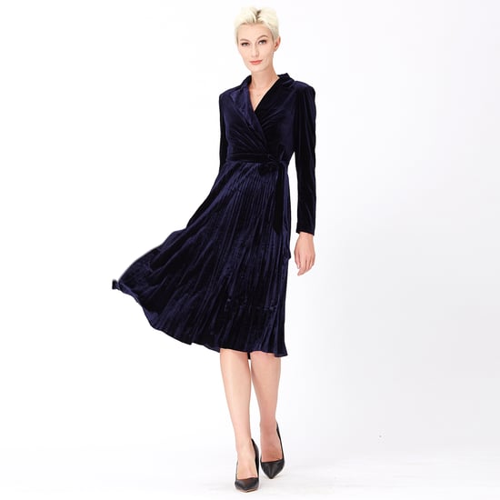 Velvet wrap effect -jurk - Image 3