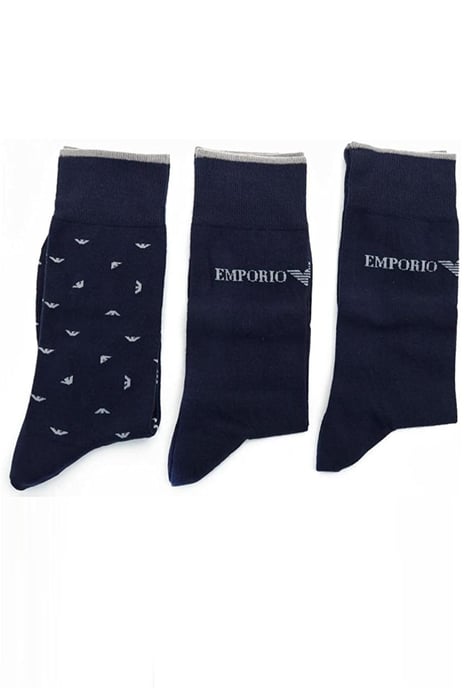 Emporio Armani Heren 3 paar sokken Gift Set in Navy - Image 1