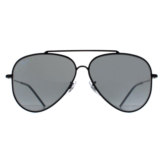 Ray-Ban Aviator Unisex Black Silver Mirror RB0101S Aviator Reverse