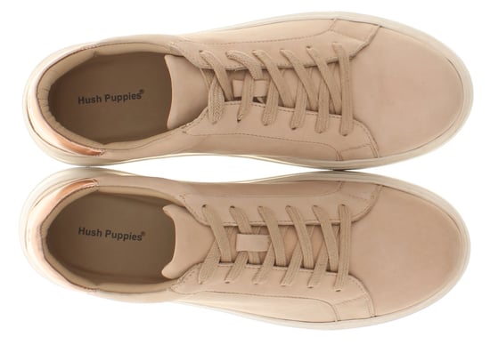 Hush Puppies Camille Leren Damessneakers In Blozen - Image 6