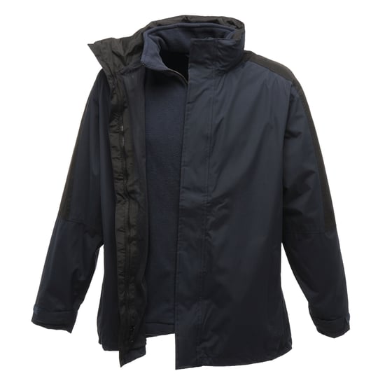Regatta Mens Defender III 3-in-1 Waterproof Windproof Jacket / Performance Jacket (Navy / Black)