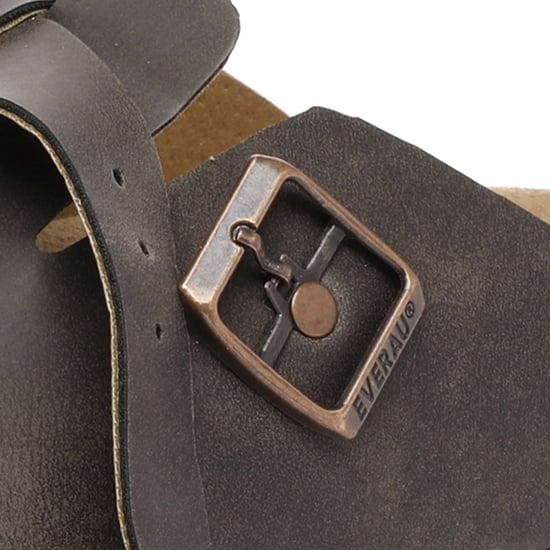 EVER AU Heren Hardhead Leren Comfort Klomp Sandalen - Bruin Geolied Leer - Image 6
