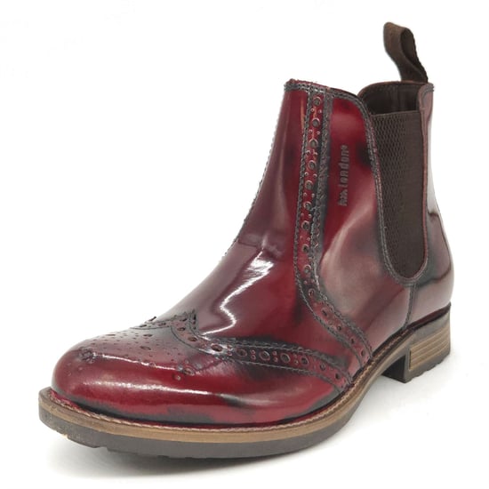 HX London Albert Leather Oxblood Mens Chelsea Boots