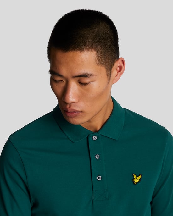 Lyle & Scott malachietgroen effen poloshirt - Image 4
