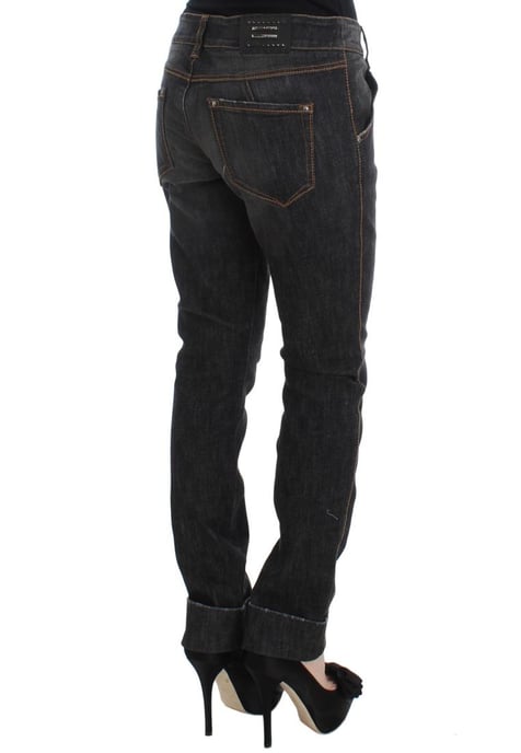 Ermanno Scervino Dames Grijze Katoenen Slim Fit Denim Jeans - Image 4