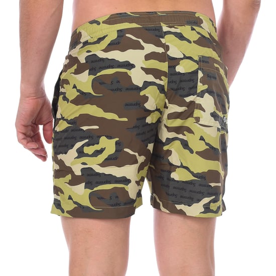 Men's Camo Print Boxer Swimsuit CM-30067-BP