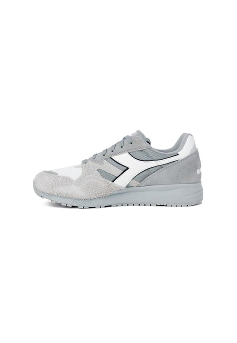 Diadora Men's Luxury Leather Lace-up Sneakers in Grey