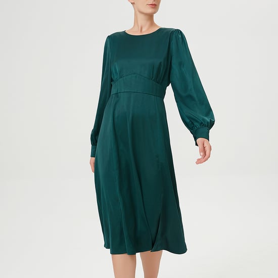 Aangepaste en wijd uitlopende vloeibare blouse -jurk - Image 1
