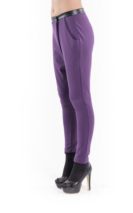 Crossover Pants Aubergine