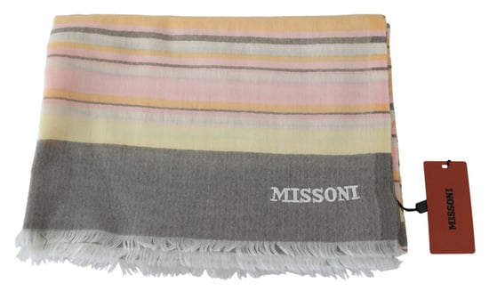Missoni Heren Multicolor Gestreepte Cashmere Unisex Wrap Sjaal - Image 4