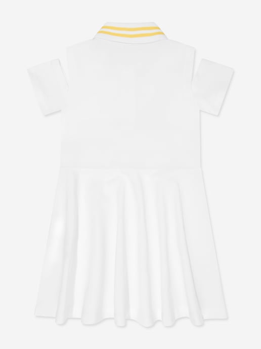 Fendi Meisjes Logo Polo Jurk in Wit - Image 2