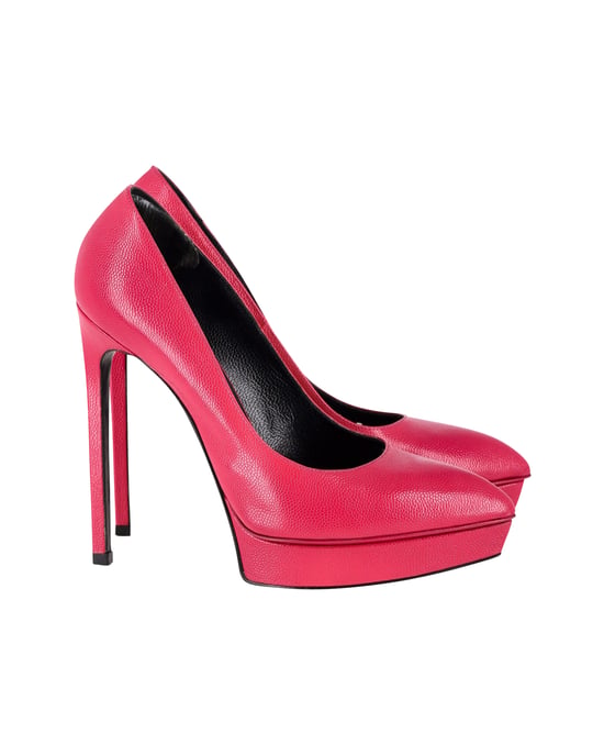 Saint Laurent Plateau Pumps van Roze Leer - Image 1