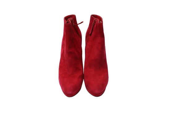 Alexander McQueen Ankle Boots in Red Suede - Image 2