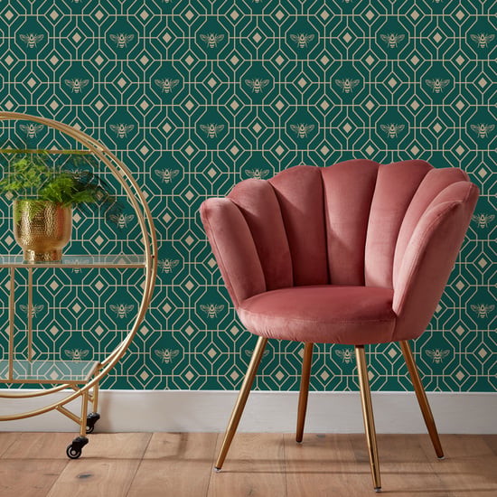 Bee Deco Gouden Geometrische Folie Behang - Image 2