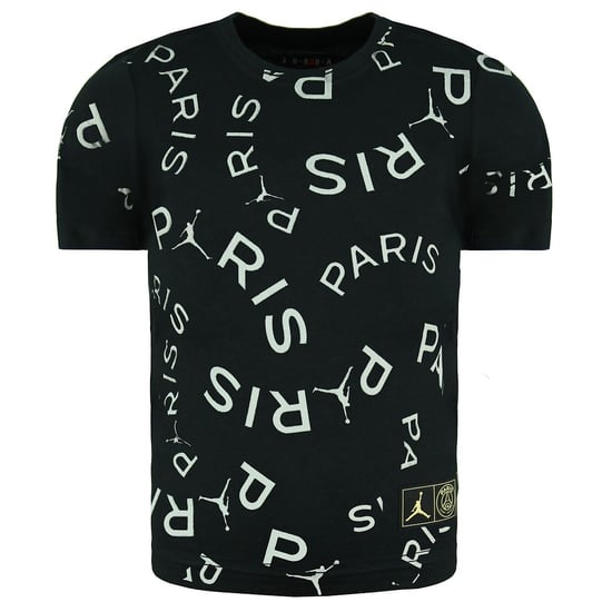Nike Jordan Paris Sleeve Crew Neck Zwart/Wit T-shirt met opdruk voor kinderen DD9755 010 - Image 1
