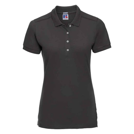 Russell Dames/Dames Piqué Stretch Poloshirt (Zwart) - Image 1