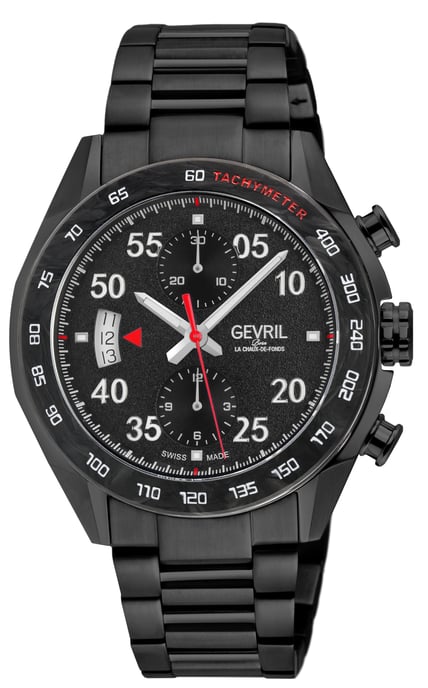 Gevril Ascari Chronograph 48312B Swiss Automatic Sellita SW500 Watch