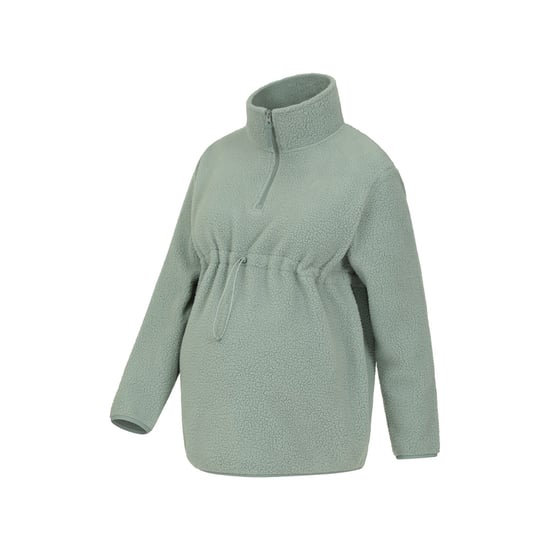 Mountain Warehouse Dames/Dames Sherpa Half Rits Zwangerschaps Fleece Top (Groen) - Image 4