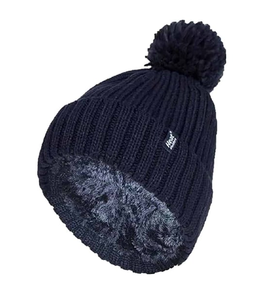 Heat Holders - Thermische Pom Pom Bobble-hoed voor dames - Marine - Image 1