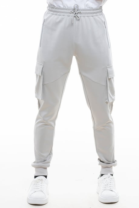 D-Rock Men's Cuffed Jogger Cargo Pockets Ribbed Cuffs Bottoms