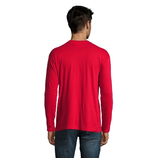 SOLS Heren Monarch T-shirt met lange mouwen (Rood) - Image 2
