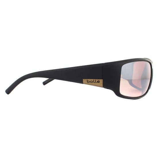 Bolle Wrap Mens Matte Black Metal Brown Phantom Brown Gun Cat Sunglasses