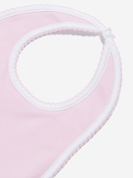 Magnolia Baby Baby Girls Sweet Gingerbread Embroidered Bib in Pink