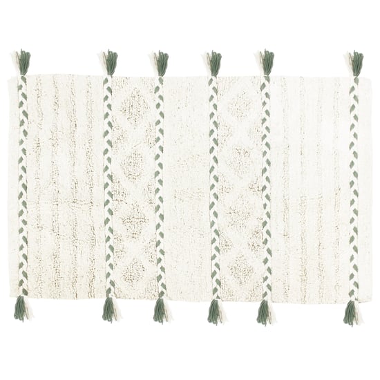 Tassel Diamant Gewoven Katoenen Tufted Antislip Badmat - Image 1