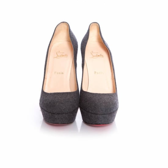 Grijze 'bianca 140' Wol Platform Hakken. - Image 4