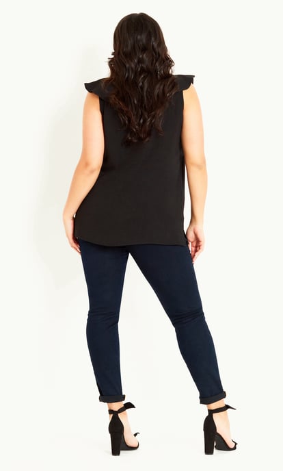 EVANS Women's Frill Vest - black