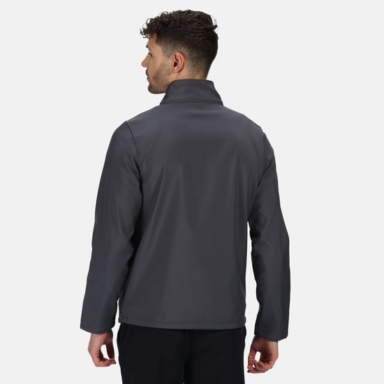 Regatta Standout Mens Ablaze Printable Soft Shell Jacket (Seal Grey/Black)