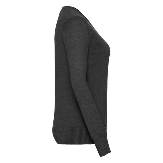 Russell Collection Dames/Dames Marl V Hals Sweatshirt (Houtskool) - Image 3