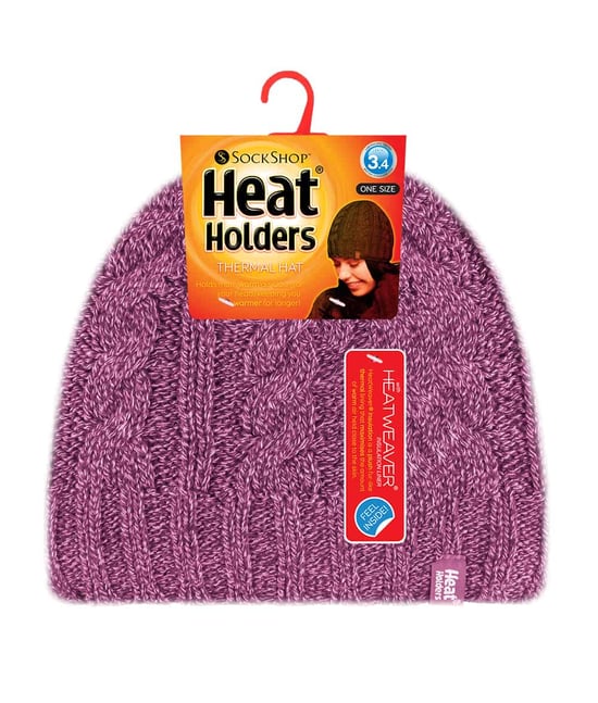 Heat Holders Thermische kabelgebreide wintermuts voor dames - Roos - Image 2