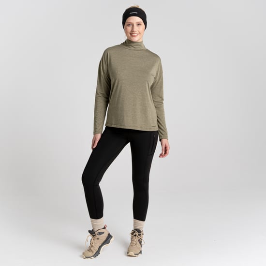 Meridan LS Top Wild Olive Marl