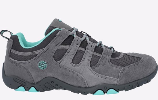 Hi-Tec Quadra II Suede Wandelschoenen Voor Dames In Grijs/Mint - Image 1