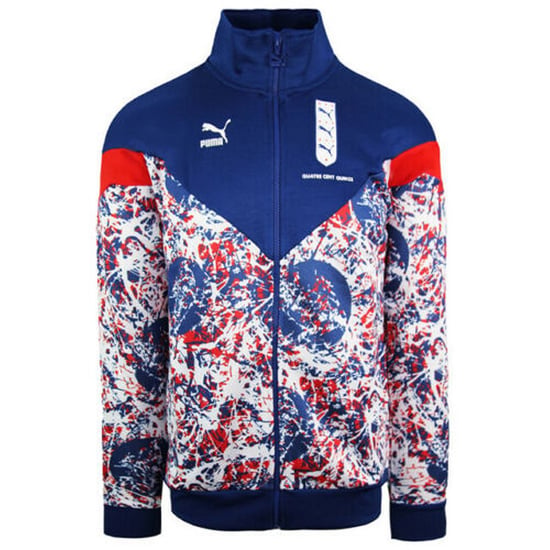 Puma England 3 Lions Sleeve Zip Up Blue Red Men Football Track Jacket 656883 01
