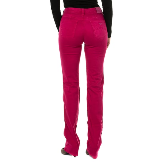 Long stretch fabric pants 6Y5J75-5N22Z woman