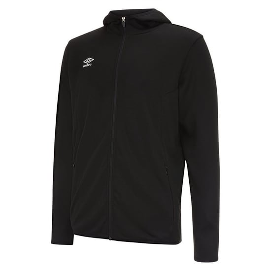 Umbro Mens Pro Fleece Full Zip Hoodie (Black/White)