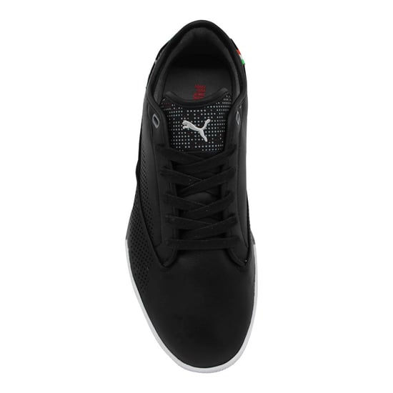Puma Novellino Scuderia Ferrari Black Leather Lace Up Mens Trainers 304664 01
